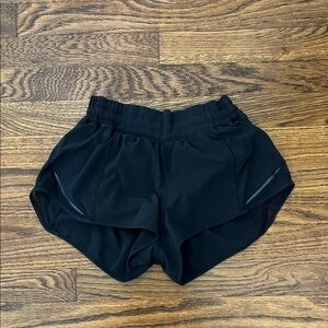 Black lululemon hottie hot shorts